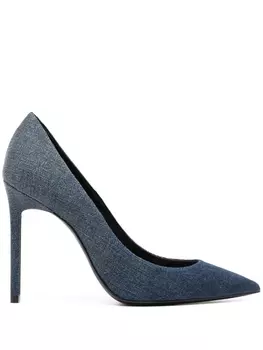 Джинсовые туфли-лодочки Saint Laurent, черный