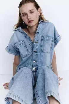 Джинсовый комбинезон H&M, синий
