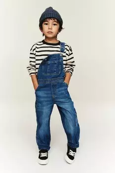 Джинсовый комбинезон H&M, синий