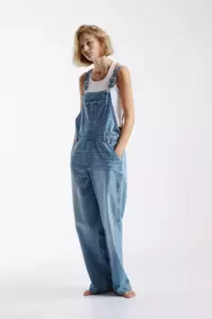 Джинсовый комбинезон прямой H&M, синий