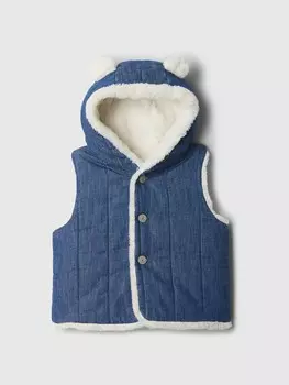 Джинсовый жилет из шерпы Gap, синий