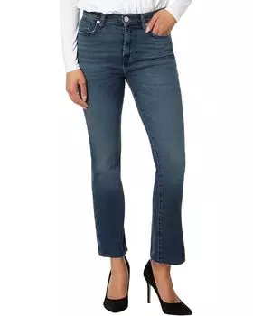 Джинсы 7 For All Mankind High-Waist Slim Kick with Cut Hem in Blueland, цвет Blueland