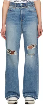Джинсы AMIRI цвета индиго с двойным поясом