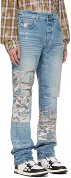 Джинсы AMIRI Indigo Camo Boro