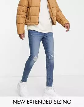 Джинсы ASOS DESIGN Power Stretch, синий