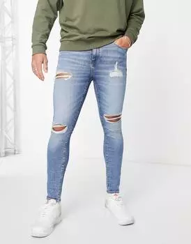 Джинсы ASOS DESIGN Power Stretch, синий