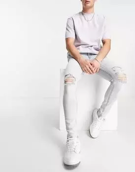 Джинсы ASOS DESIGN Power Stretch, светлый