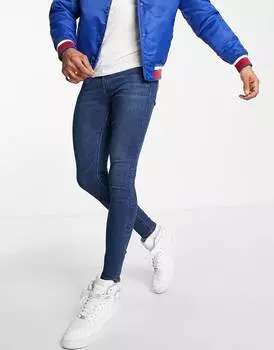 Джинсы ASOS DESIGN Power Stretch темного цвета