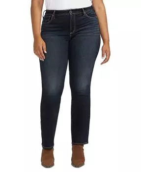 Джинсы Avery Slim Fit Bootcut больших размеров Silver Jeans Co., синий