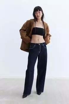 Джинсы Barrel Regular H&M, синий