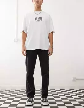 Джинсы бендер выцветшего черного цвета Obey