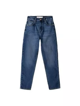 Джинсы Bershka Tapered Jeans, синий деним