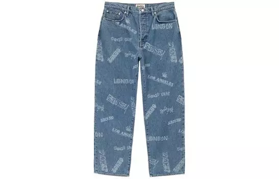 Джинсы Big Ol' Denim Stussy, черный/серый