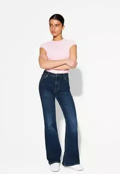 Джинсы Bootcut Bershka, темно-синий
