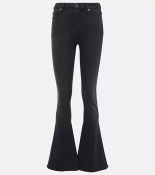 Джинсы Bootcut с высокой посадкой 7 For All Mankind, серый