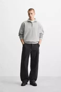 Джинсы carpenter свободного покроя ZARA, черный