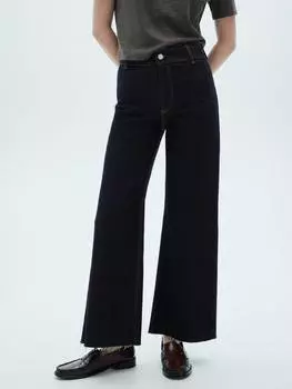 Джинсы catherin culotte с высокой посадкой Mango, темно-синий