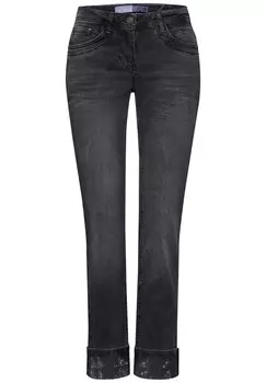 Джинсы CECIL Regular Jeans, черный деним