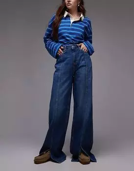 Джинсы Claire с высокой посадкой и передним швом, средневыбеленные Tommy Jeans