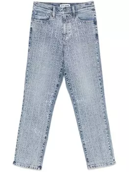 Джинсы DKNY с логотипом и стразами, синий