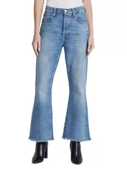 Джинсы Easy Boy с высокой посадкой и жестким вырезом 7 For All Mankind, цвет Teaparty Blue