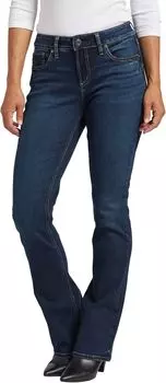 Джинсы Elyse Mid-Rise Slim Bootcut Jeans L03601EDB459 Silver Jeans Co., цвет Indigo