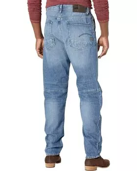 Джинсы G-Star Grip 3-D Relaxed Tapered in Faded Haque Blue Destroyed, цвет Faded Haque Blue Destroyed