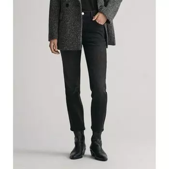 Джинсы Gant Cropped Slim Fit, черный