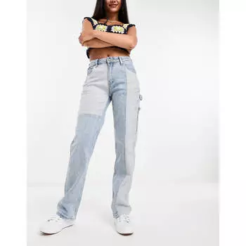 Джинсы Guess Originals Straight Leg Patchwork Carpenter, мультиколор