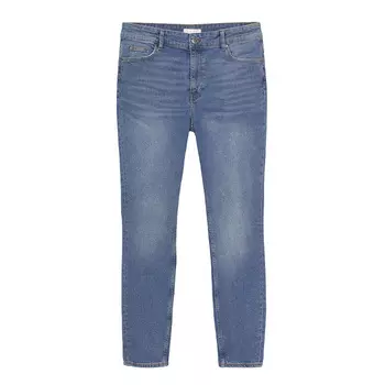 Джинсы H&amp;M Skinny High +, синий с эффектом потертости