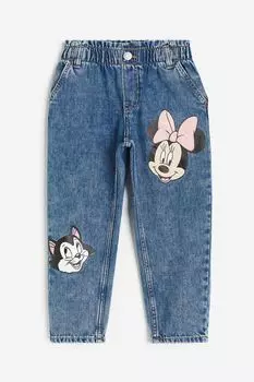 Джинсы H&M Kids Relaxed Fit Paper Bag Minnie Mouse, синий