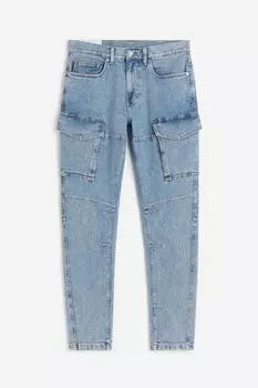 Джинсы H&M Slim Cargo, голубой