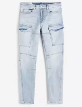 Джинсы H&M Slim Cargo, голубой