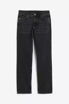 Джинсы H&M Straight Regular, черный
