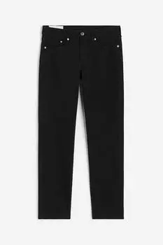 Джинсы H&M Straight Regular, черный