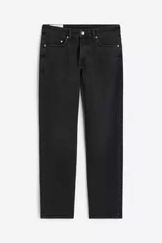 Джинсы H&M Straight Regular, черный