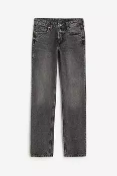 Джинсы H&M Straight Regular, темно-серый