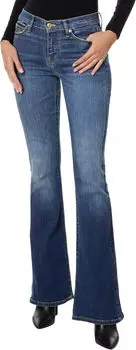 Джинсы High-Waist Ali w/ Distressed Hem in Nolita Dark 7 For All Mankind, цвет Nolita Dark