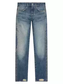 Джинсы из денима с заклепками Givenchy, синий