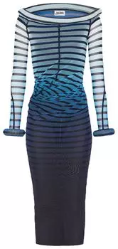 Джинсы Jean Paul Gaultier Long 3D Striped Dress 'Black/Navy/Light Blue', черный