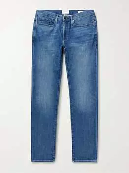 Джинсы L'Homme Skinny-Fit из эластичного денима FRAME, синий