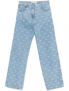 Джинсы MACH & MACH Bow Monogram, синий