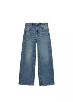 Джинсы MANGO Wide leg Jeans Astrid, синий деним