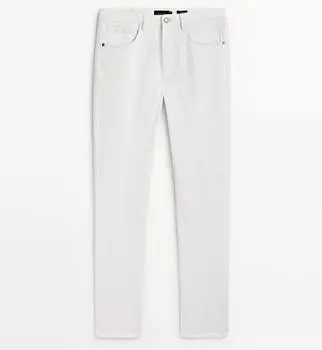 Джинсы Massimo Dutti Slim Fit, белый