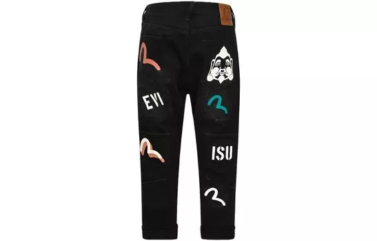 Джинсы мужские ковбойские черные Evisu, черный