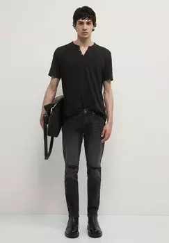 Джинсы облегающего кроя Calliope, черный деним