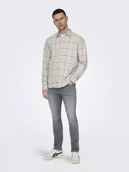 Джинсы ONLY & SONS Slim fit, серый