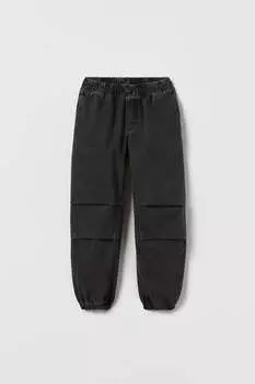 Джинсы парашют ZARA, черный