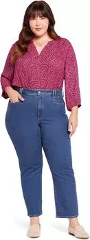 Джинсы Plus Size Relaxed Straight Ankle Square Pockets in Waterfall NYDJ, цвет Waterfall