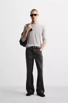 Джинсы расклешенного кроя ZARA, черный